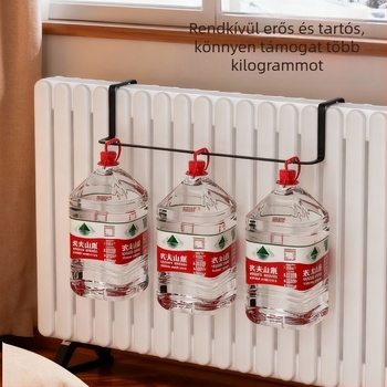Radiátor integrált ruhafogas - Vas, Egyszeres horog, Modern minimalist stílus, 1-3 kg teherbírás, Bevezetés télen 2025