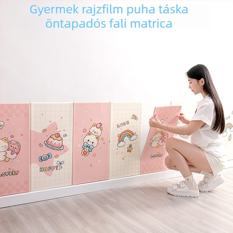 Öntapadós, vízálló és ütésálló téglamintás falidekor, 3D-s falikép, habos dekorpanelok hálószobára és diákszállásra
