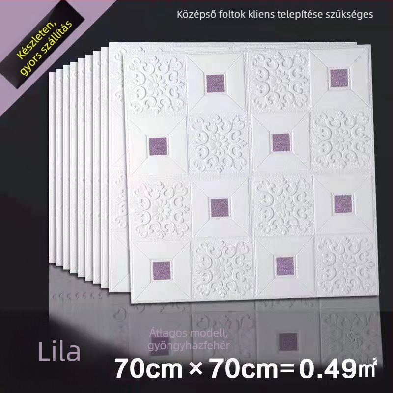 Öntapadós habfal matrica cement falra – vízálló és nedvességálló, növény- és virágmintás, modern minimalista faldekoráció