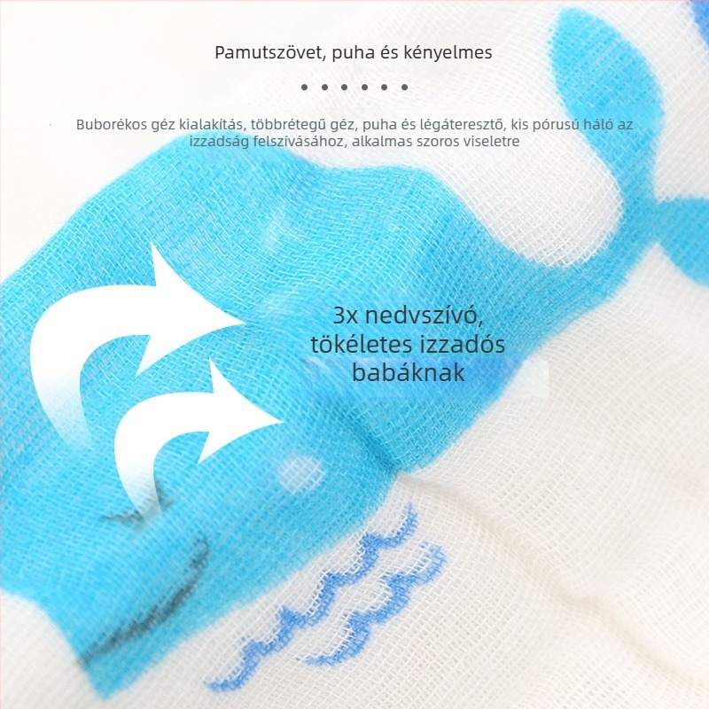 Muszlin ujj nélküli baba alvózsák, mellény-stílusú, újszülötteknek és 1–3 éves gyerekeknek
