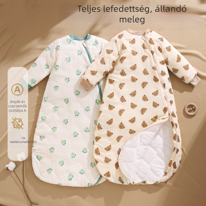 Újszülött baba alvózsák, egész éves használatra, láb-wrap és anti-kikapcsolt quilt, 100% pamut, 0.55–1.0 kg