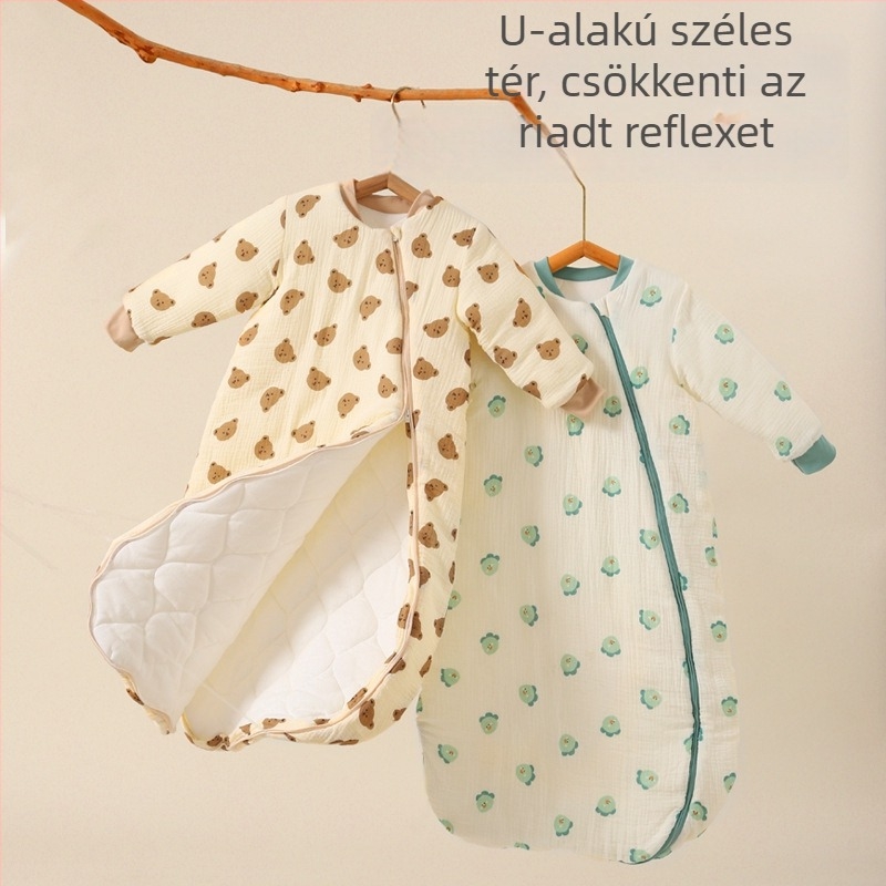 Újszülött baba alvózsák, egész éves használatra, láb-wrap és anti-kikapcsolt quilt, 100% pamut, 0.55–1.0 kg