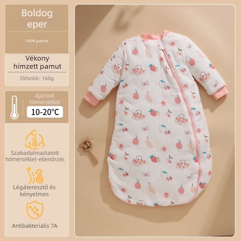 Újszülött baba alvózsák, egész éves használatra, láb-wrap és anti-kikapcsolt quilt, 100% pamut, 0.55–1.0 kg