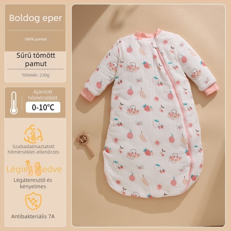 Újszülött baba alvózsák, egész éves használatra, láb-wrap és anti-kikapcsolt quilt, 100% pamut, 0.55–1.0 kg