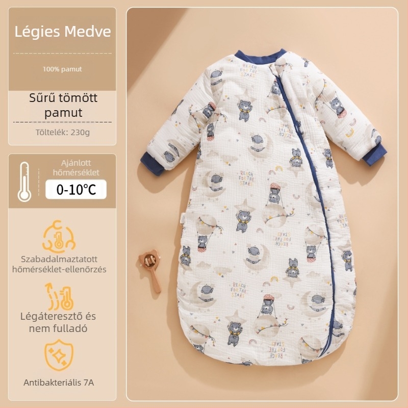 Újszülött baba alvózsák, egész éves használatra, láb-wrap és anti-kikapcsolt quilt, 100% pamut, 0.55–1.0 kg