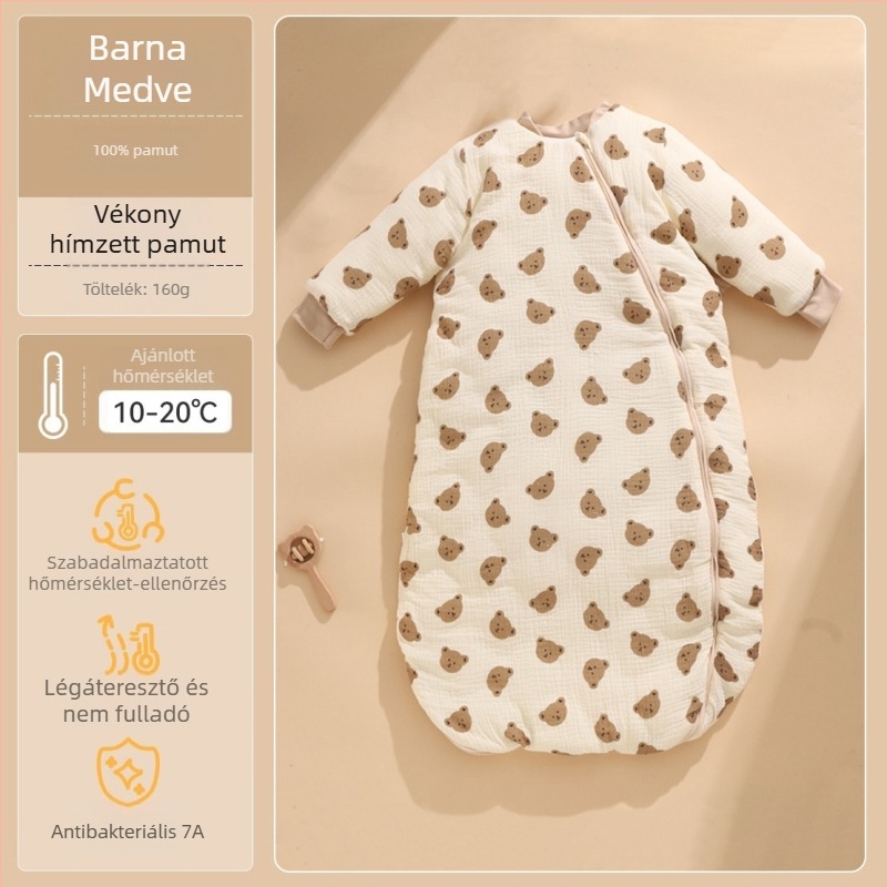Újszülött baba alvózsák, egész éves használatra, láb-wrap és anti-kikapcsolt quilt, 100% pamut, 0.55–1.0 kg