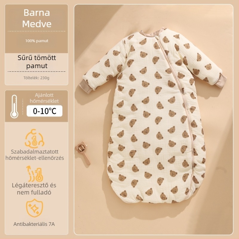 Újszülött baba alvózsák, egész éves használatra, láb-wrap és anti-kikapcsolt quilt, 100% pamut, 0.55–1.0 kg