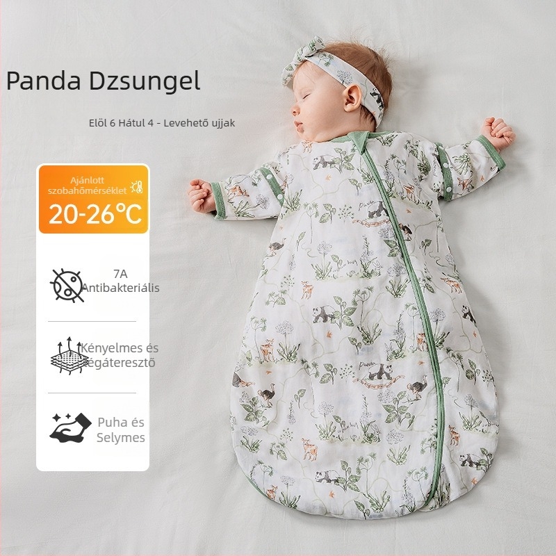 Baba alvózsák tavasz-nyár, kokon stílus, modal bambusz pamut géz, négy évszak