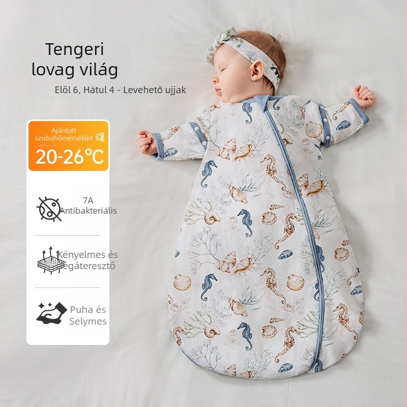 Baba alvózsák tavasz-nyár, kokon stílus, modal bambusz pamut géz, négy évszak