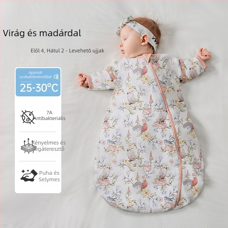 Baba alvózsák tavasz-nyár, kokon stílus, modal bambusz pamut géz, négy évszak