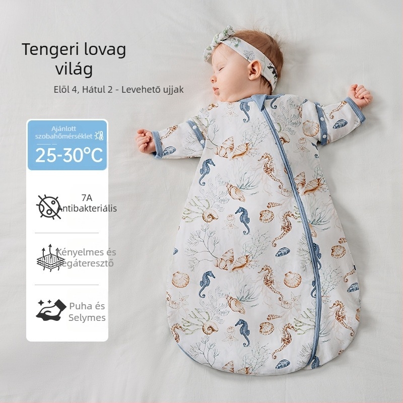 Baba alvózsák tavasz-nyár, kokon stílus, modal bambusz pamut géz, négy évszak