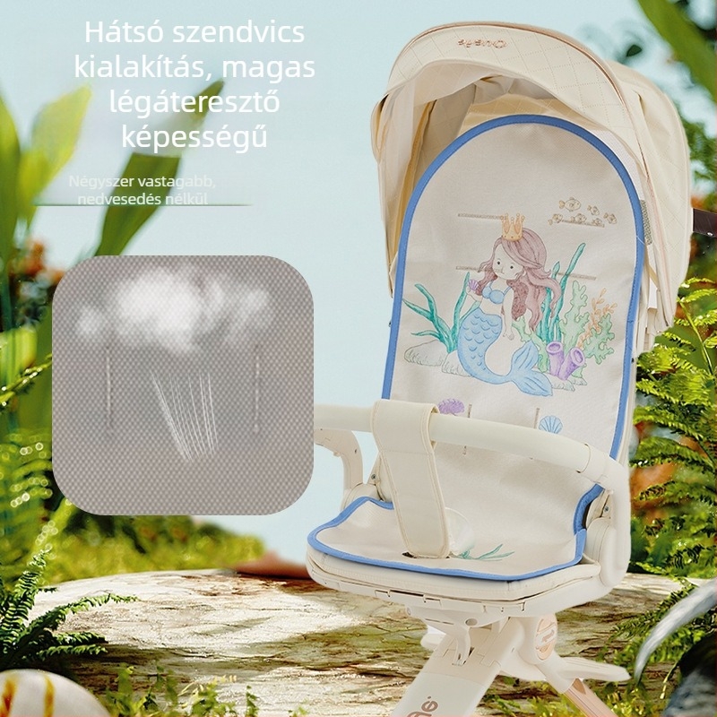 Újszülött babakocsi matrac – Ice Silk, nyári légáteresztő és izzadságot felszívó párna