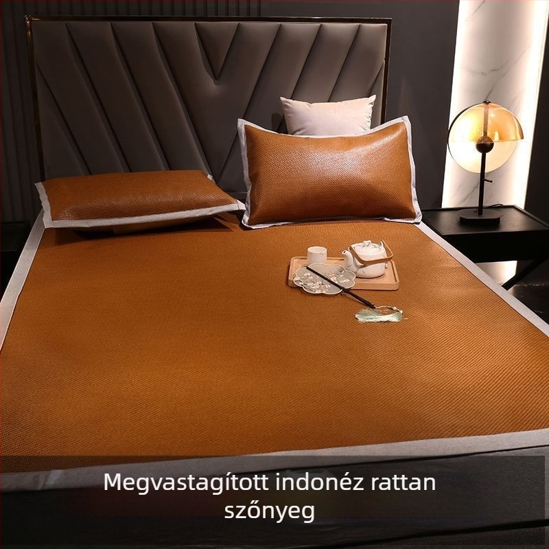 Vastagított 2m-es összecsukható háromrészes ágymatrac készlet, 1.8m-es dupla ágyhoz, kétoldalas Ice Silk, 1.2m