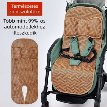 Lélegző bambusz babakocsi ülésvédő, univerzális, csúszásmentes nyári párna