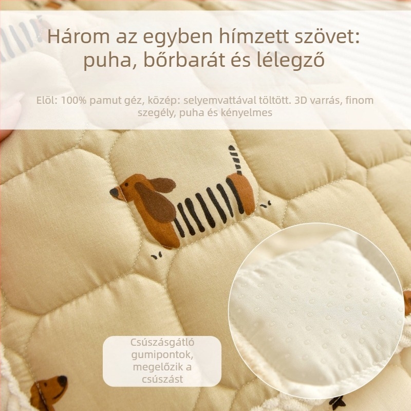 Pamut babakocsi alátét 0–1 éves babáknak, vastag, párnázott