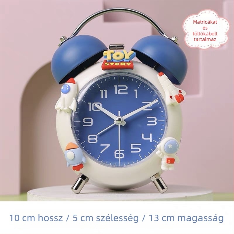 Cuki ébresztőóra gyerekek szobájába, éjjeliszekrényre, ideális iskolásoknak