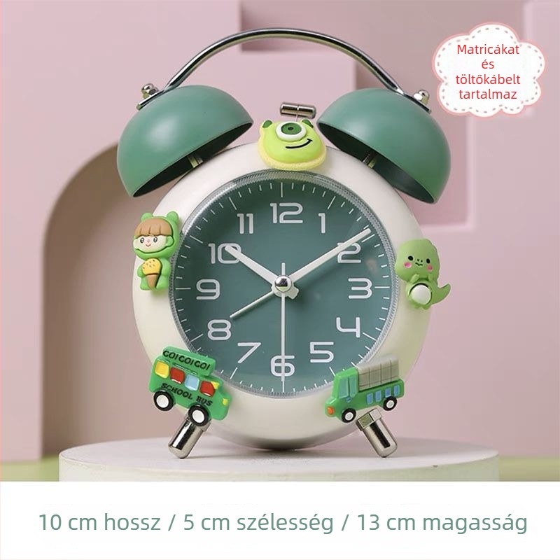 Cuki ébresztőóra gyerekek szobájába, éjjeliszekrényre, ideális iskolásoknak