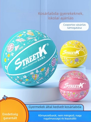 Kék gumilabda gyerekeknek kosárlabdához, méretek 3, 4, 5 és 7, edzéshez és versenyekhez