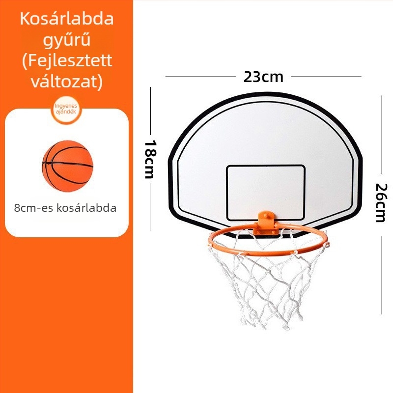 Beltéri akasztós műanyag kosárlabda játék gyerekeknek, fúrás nélkül, könnyű 110–190 g, alkalmas kosárlabdára, futballra és röplabdára