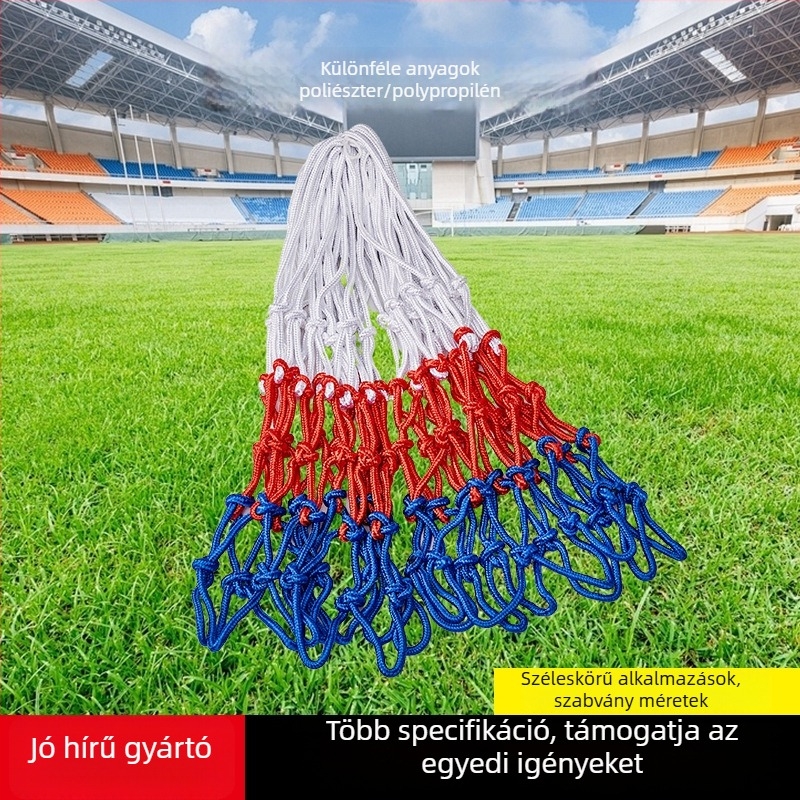 Kosárlabda háló, kézzel szőtt, nylon, játékminőség, standard gyűrűhöz