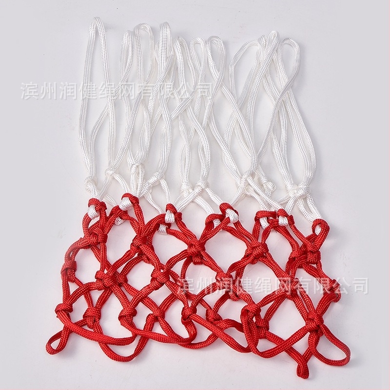 Kosárlabda háló, kézzel szőtt, nylon, játékminőség, standard gyűrűhöz