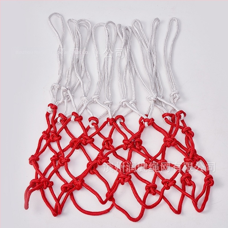 Kosárlabda háló, kézzel szőtt, nylon, játékminőség, standard gyűrűhöz