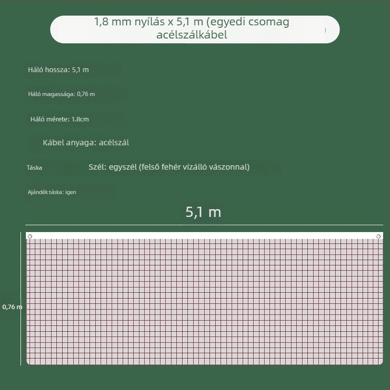 Wei Yan standard badminton háló, polipropilén, összecsukható, hordozható, beltéri és kültéri versenyekre