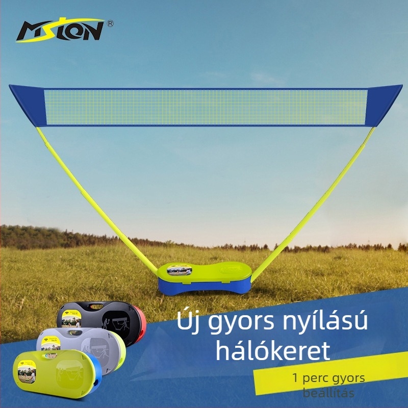 Meishulong hordozható badminton hálóállvány, otthoni és kültéri használatra, könnyen mozgatható