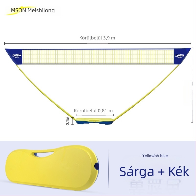 Meishulong hordozható badminton hálóállvány, otthoni és kültéri használatra, könnyen mozgatható