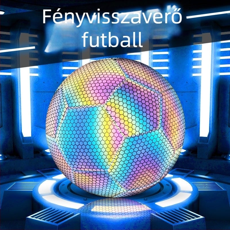Gépvarrott TPU futball-labda, fénylő, fluoreszkáló és fényvisszaverő, méret 4 és 5