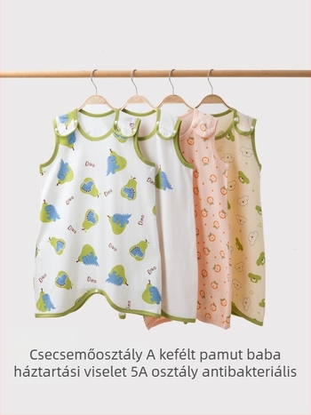3–8 éves gyerekeknek nyári alvózsák, pamut 95%+, pamut bélés és töltet, cartoon mintázat, antibakteriális, ujj nélküli
