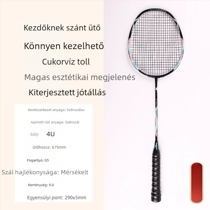 Zongjian tollaslabda rakéta vasötvözet kerettel, nylonszálakkal, közvetlen ütés, 85–89 g súly, személyre szabás rendelésre