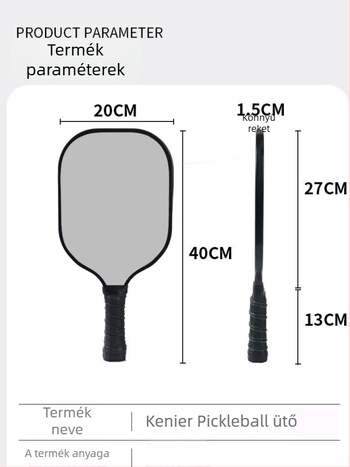 Kenier Gyerekeknek szóló profi pickleball ütő készlet – Kezdő versenyfokozat, poplar fa, 280 g ütőnként, 700 g teljes készlet