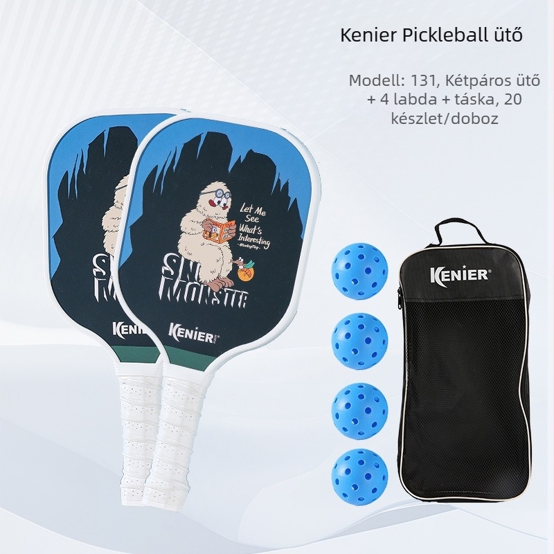 Kenier Gyerekeknek szóló profi pickleball ütő készlet – Kezdő versenyfokozat, poplar fa, 280 g ütőnként, 700 g teljes készlet