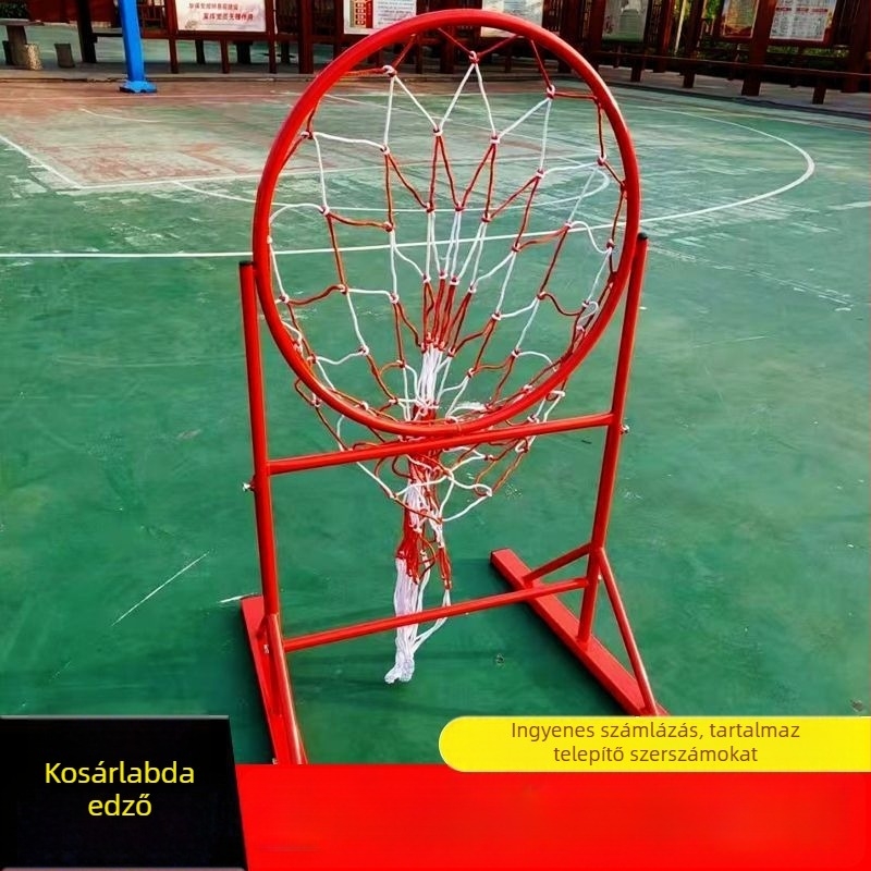 Kosárlabda edzőállvány passzokhoz és hárompontos dobásokhoz, rozsdamentes acél váz, beltéri sportcsarnokhoz