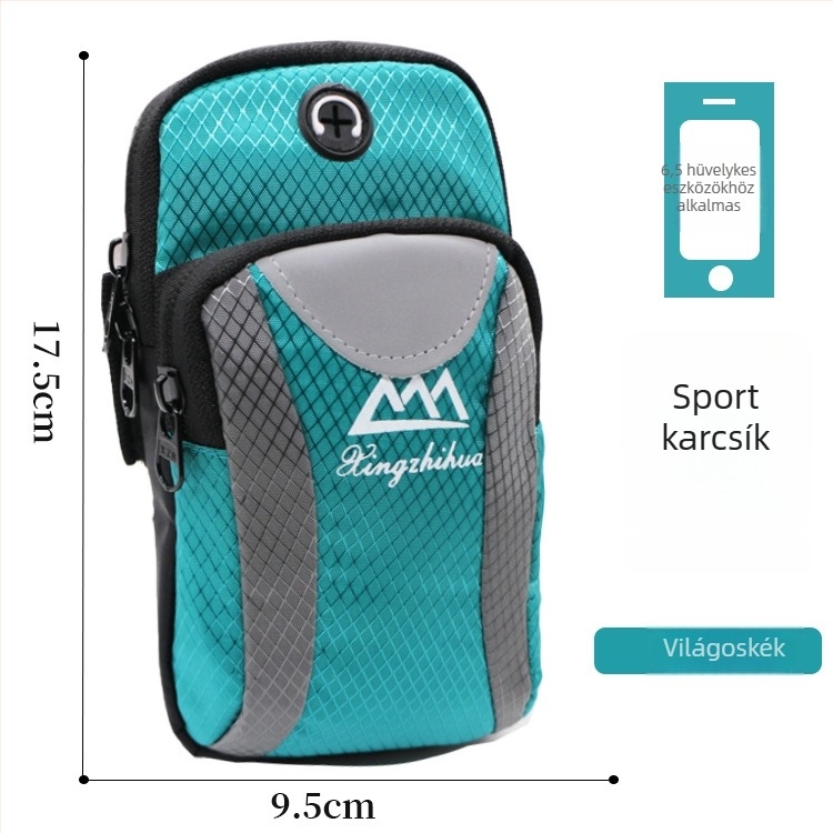 Longlongin futó telefon karpánt – uniszex, lélegző, vízálló, ultra könnyű, Oxford anyag, méretek 17,5×9 cm
