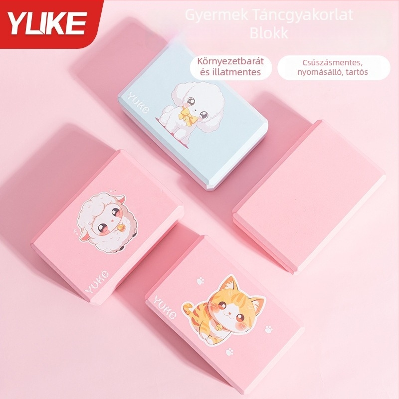 Jóga blokk gyerekeknek: magas sűrűségű blokk nyújtáshoz és táncgyakorlathoz, Yuke márka, Zhejiang eredetű