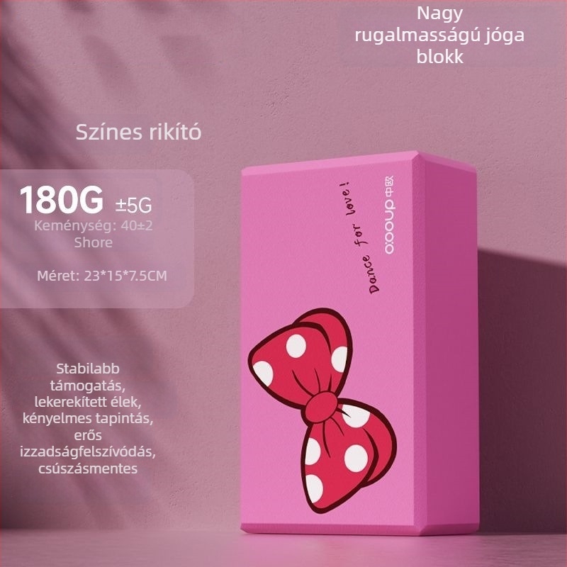 Jóga blokk magas sűrűségű EVA habból – jóga segédeszköz, alkalmas egészségügyi masszázsra, fitneszre és testépítésre.