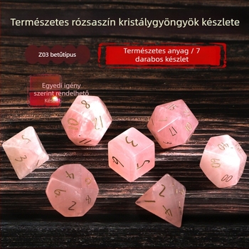 Hetes darukészlet: természetes kristályból, 20 oldalú, derékszög stílus, wowu