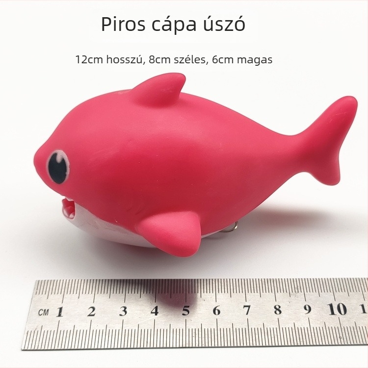 Mini sárga kacsa horgászúszó úszó kiegészítőkkel és DIY záróeszközzel — rajzfilm cápa úszó