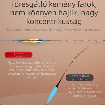 60 cm hosszú elektronikus világító úszó, nagy érzékenység, nappali/éjszakai kettős használat pontyhoz