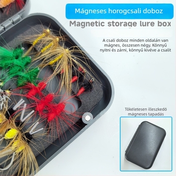 Burning Eagle biomimikus csalétek – biomimikus csalétek készlet fly fishinghez, legyek és szúnyogok utánzatával, vegyes horogkészlet egy dobozban
