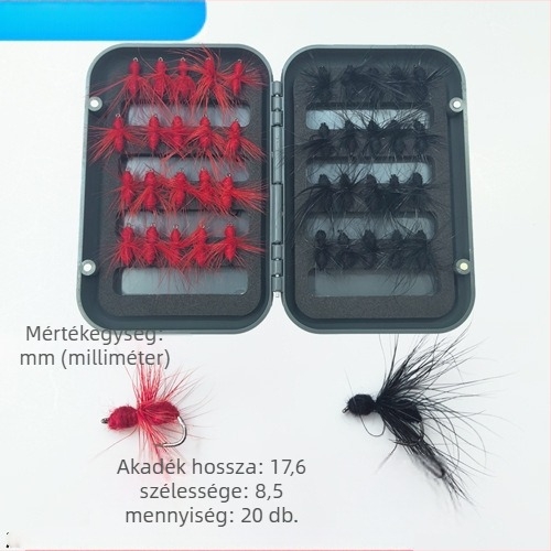 Burning Eagle biomimikus csalétek – biomimikus csalétek készlet fly fishinghez, legyek és szúnyogok utánzatával, vegyes horogkészlet egy dobozban