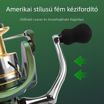 Fém orsó tengeri horgászathoz — hosszú dobás, kompatibil mikro csalival