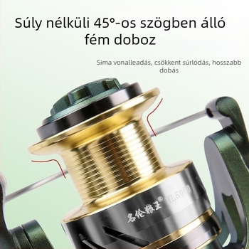 Fém orsó tengeri horgászathoz — hosszú dobás, kompatibil mikro csalival