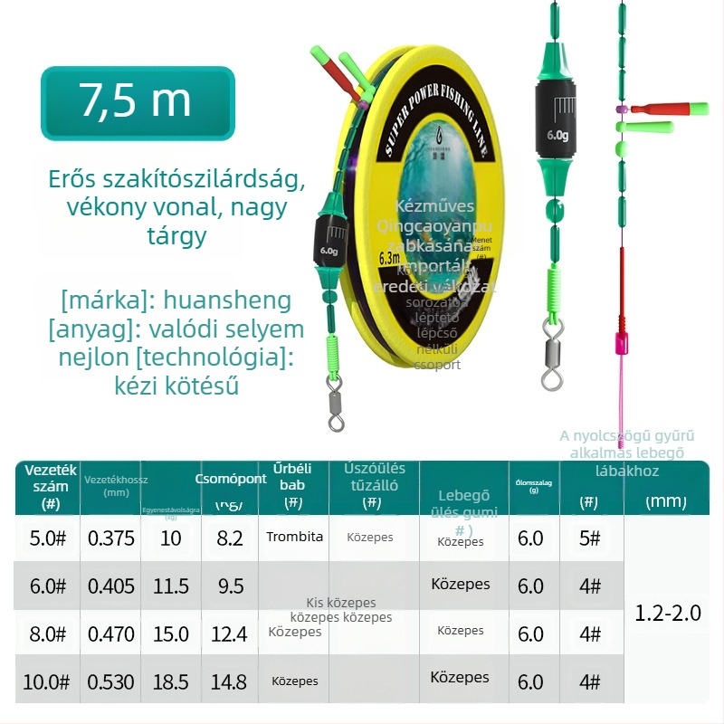 Huansheng fő damil – nejlon, rendkívül erős, 100 darab/doboz