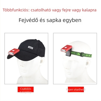 KC-tanúsítványos LED sapka-clip fejlámpa érzékelővel, 1W, 500mAh, Type-C töltés, horgász világítás