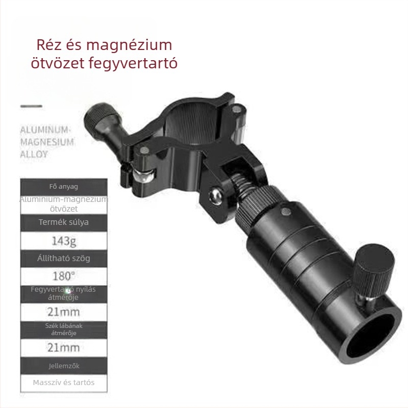 Universális alumíniumötvözetből készült dupla- és egydarab bot-tartó állvány horgász székre – megerősített bot-tartó polccal