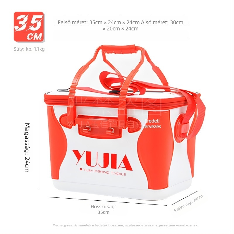 Jujia EVA tengeri horgászati tároló – vízálló, testreszabható, megvastagított és tartós; EVA anyag; számára csalira, damilra, bottokra és orsókra
