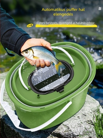 Élőhalas tartály folyóvízi horgászathoz - kétrétegű kialakítás, Source of Fishing, műanyag, Kína